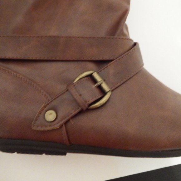 Rampage knee high brown boots- Like New- Size 8.5 - Picture 2 of 6